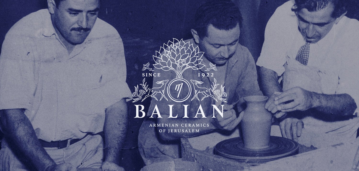 Balian Armenian Ceramics of Jerusalem visual identity